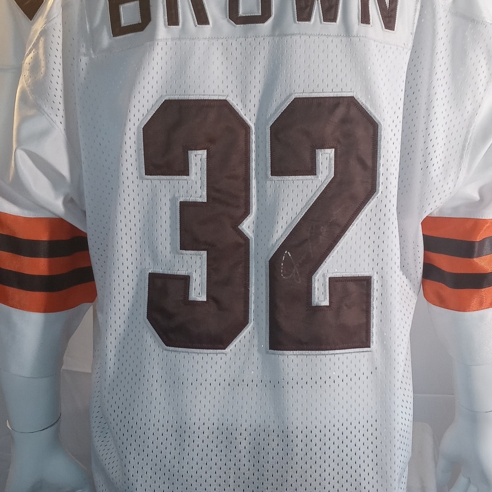 Jim Brown autographed jersey used